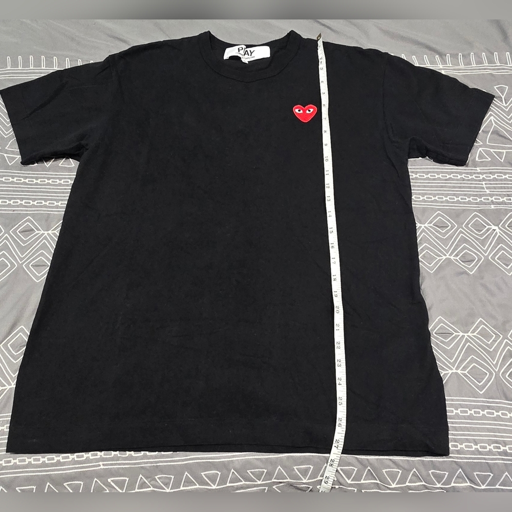 SOLD!!!! PLAY Comme Des Garcons Red Heart Tshirt In Black Size XL - Picture 4 of 8